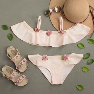 Joyfolie Blush Pink Athena Swimsuit Size 7 NWT